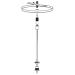 5" Canopy w/48" Adjustable Cable Support (single)